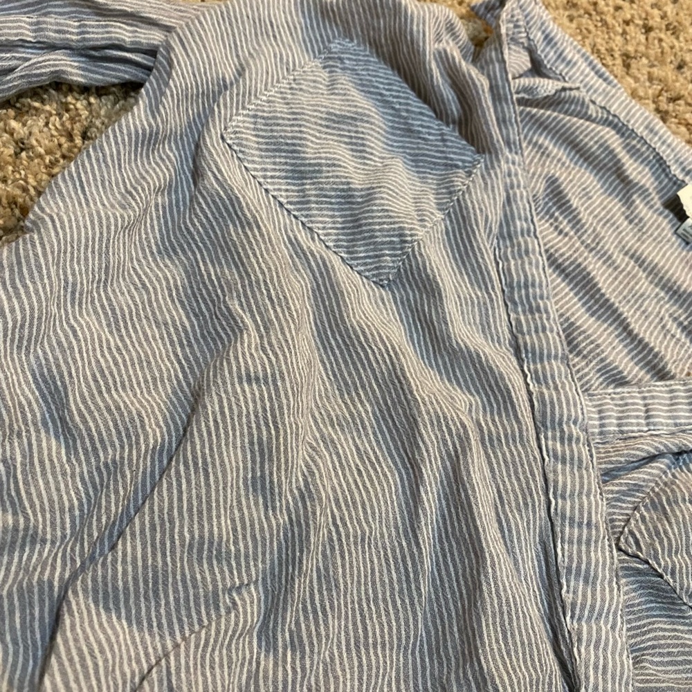 Lucky Brand Blue and White Striped Top- XS - Picture 3 of 4